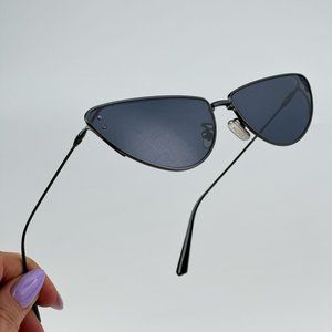 Dior MISSDIOR B1U H4B0 BRAND NEW Sunglasses Gunmetal Blue Unisex Metal Cat Eye